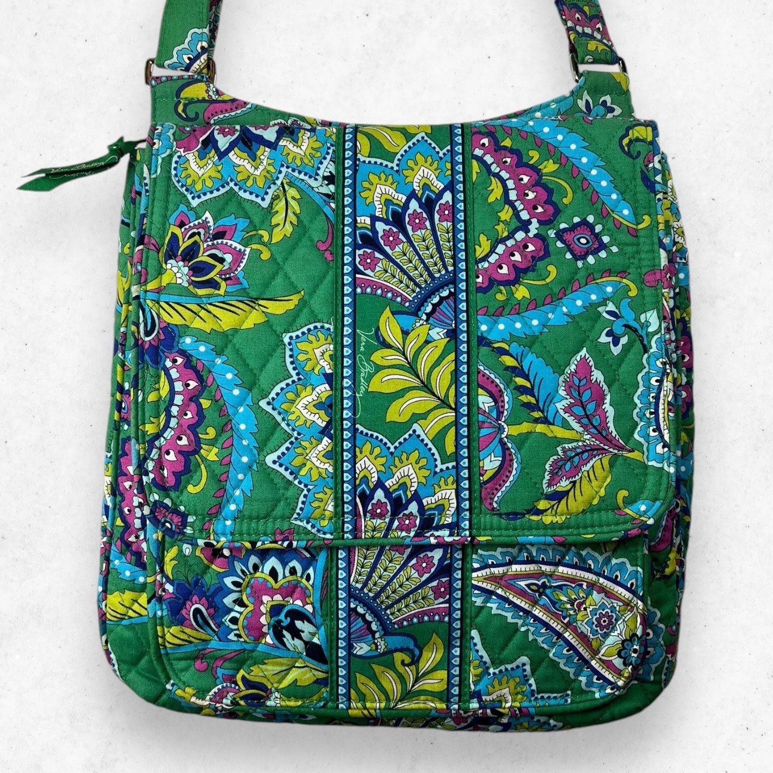 Vera Bradley Vera Bradley Emerald Paisley Mailbag Crossbody Shoulder Bag Size ONE SIZE - 4 Thumbnail