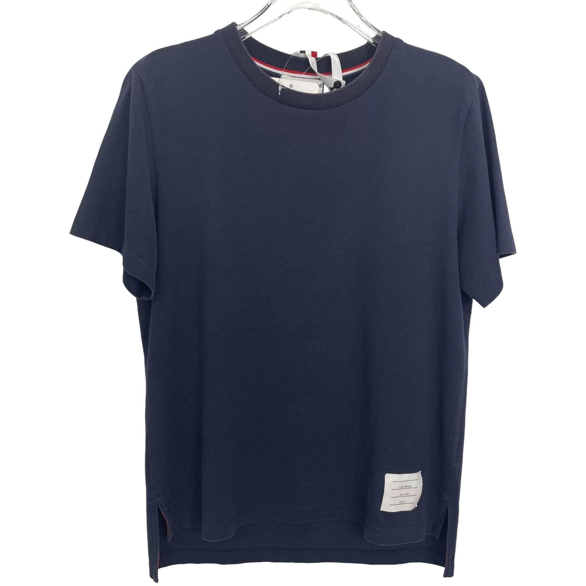 Thom Browne Thom Browne Navy Blue Cotton T-Shirt Size 0 Size US XS / EU 42 / 0 - 1 Thumbnail