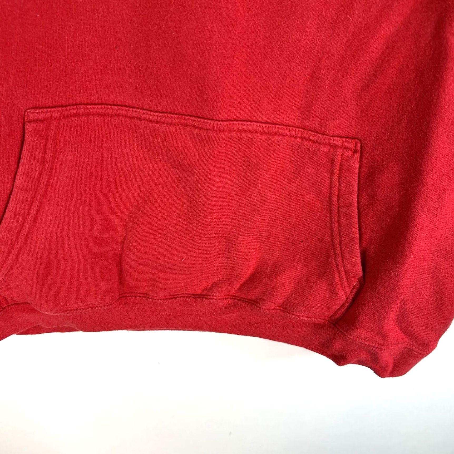 Vintage Full Send Rona Season Hoodie Sweatshirt Mens L Red Graphic Print Pullover Hooded 54in Chest Comfort Fleece Winter/Autumn 90s? Size US L / EU 52-54 / 3 - 4 Thumbnail