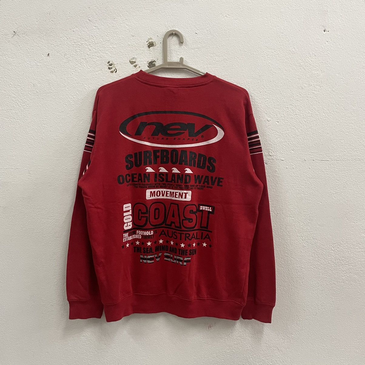Vintage 🔥Vintage Nev Surf Big Logo Sweatshirts Size US M / EU 48-50 / 2 - 1 Thumbnail