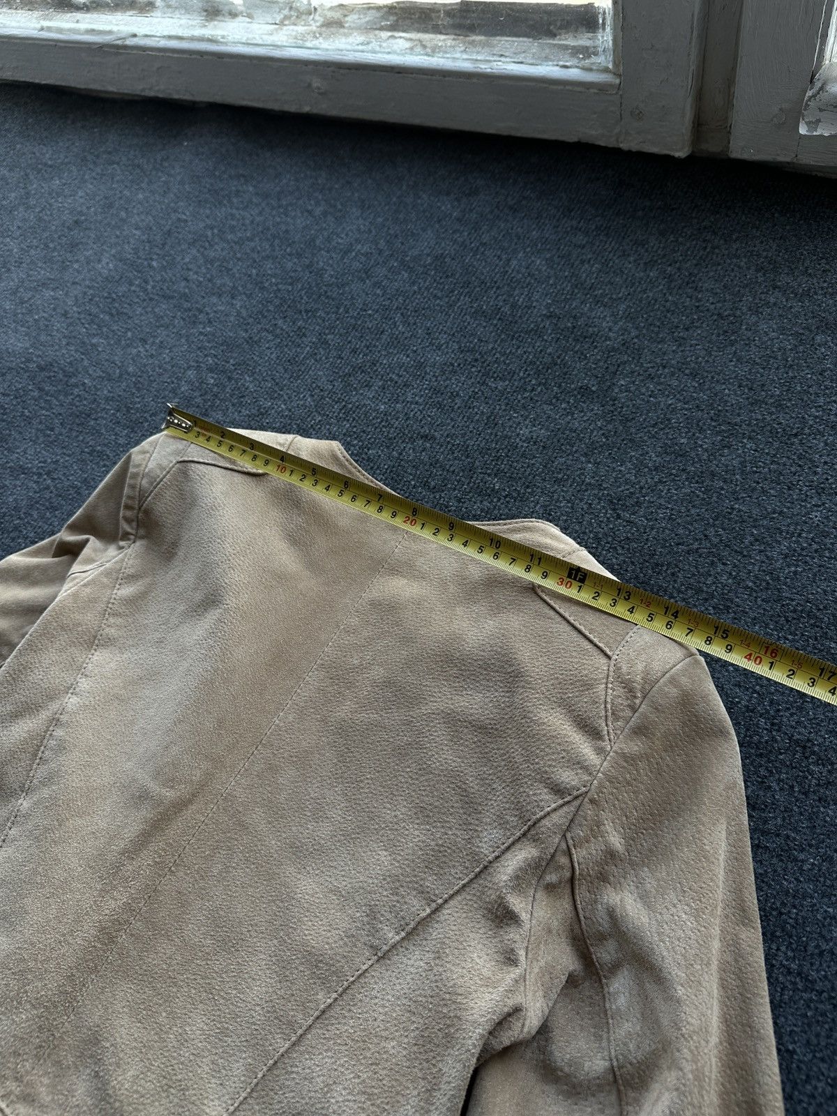Other 🚨Y2K RICK OWENS TYPE DIRTY SLIM FIT ZIP LEATHER JACKET Size S / US 4 / IT 40 - 12 Thumbnail