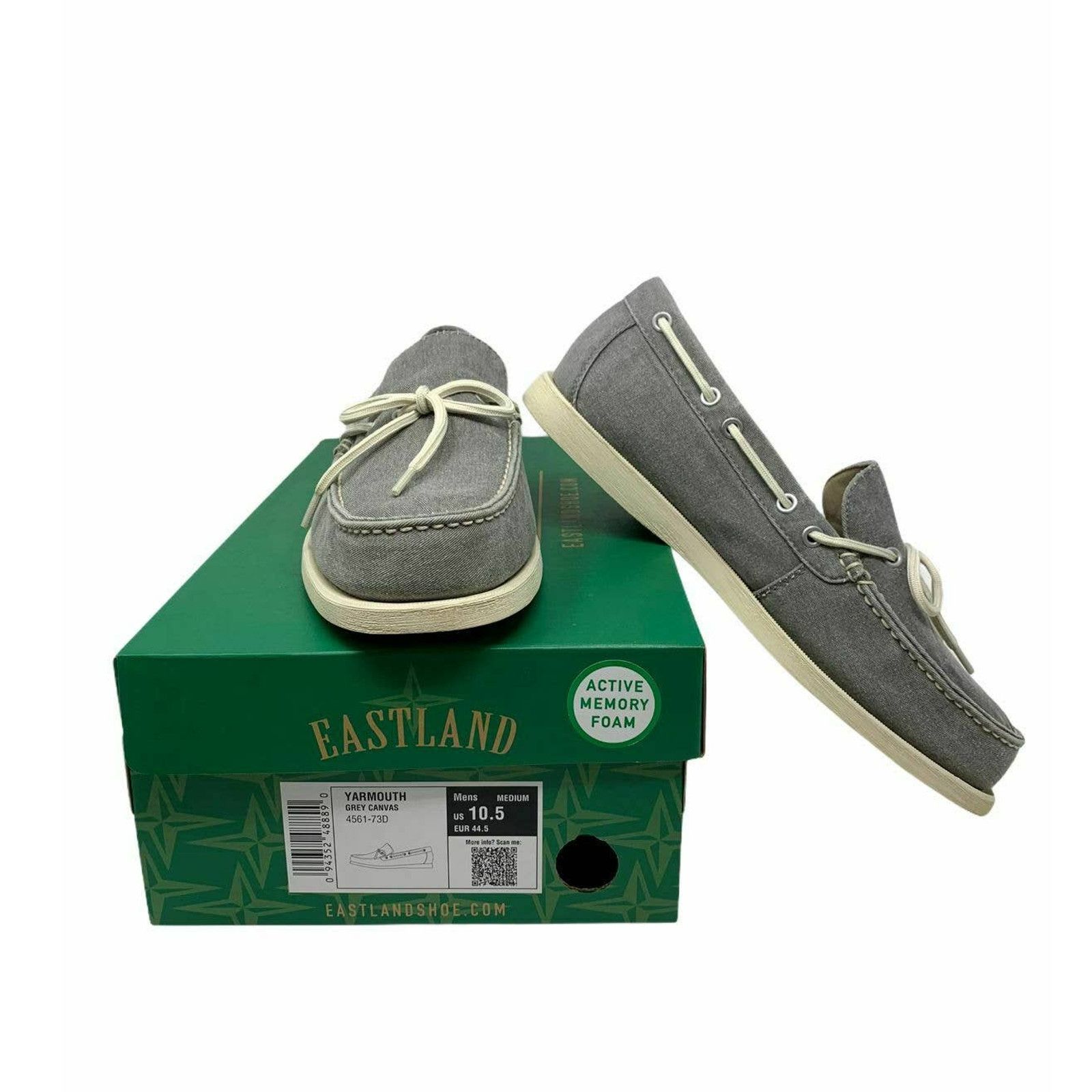 Eastland Eastland Yarmouth Gray Canvas Men's Boat Shoes 10.5 D Size US 10.5 / EU 43-44 - 1 Thumbnail