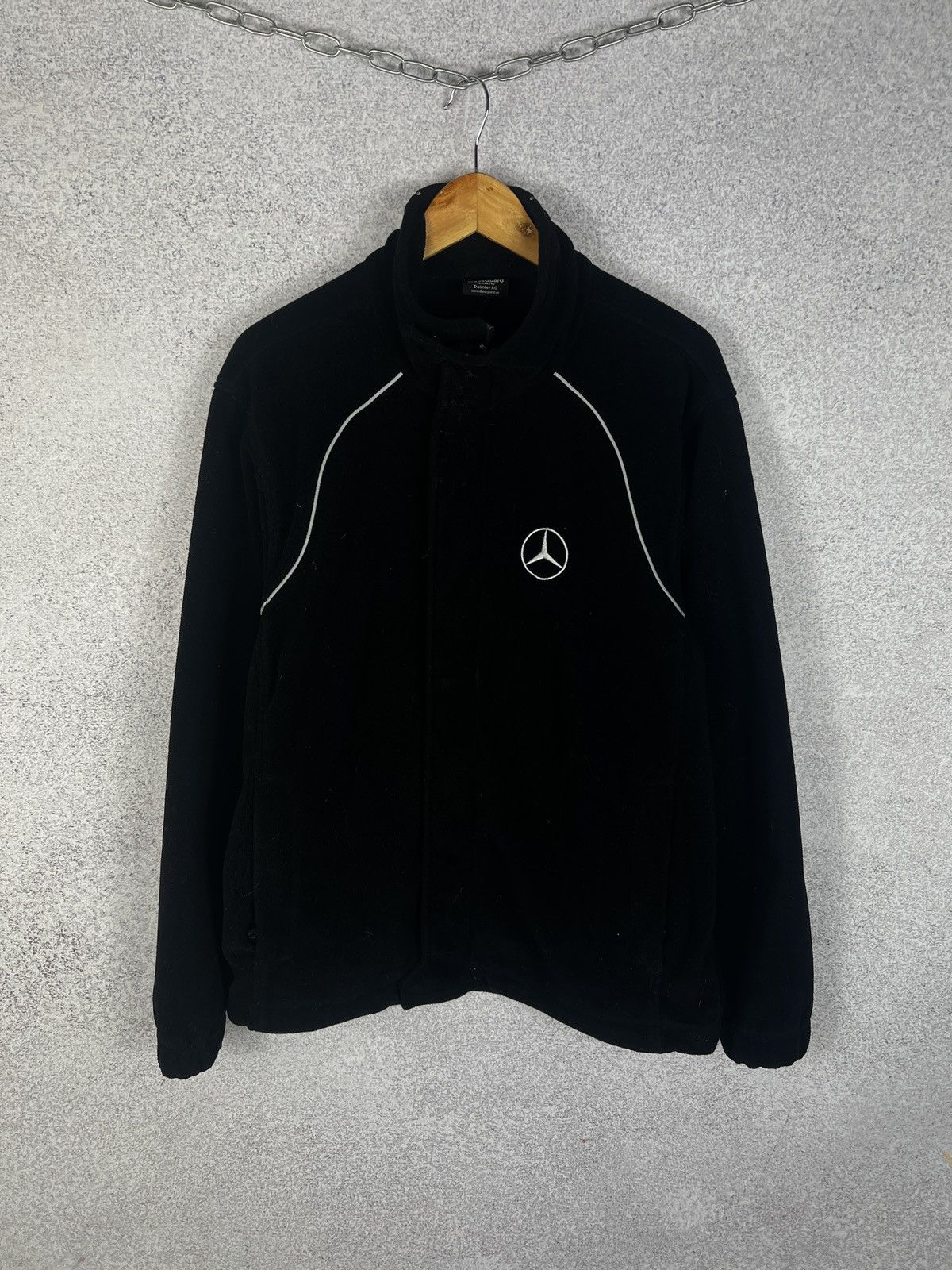 Mercedes-Benz Vintage Mercedes Benz Full Zip Fleece Jacket Size US L / EU 52-54 / 3 - 1 Thumbnail