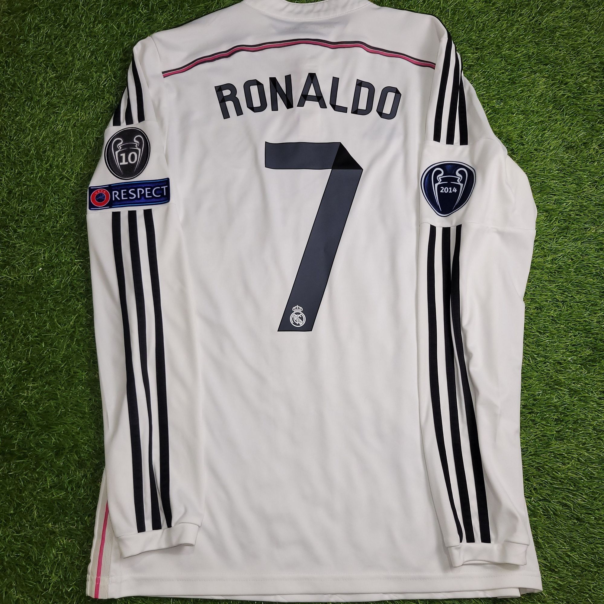 Adidas Ronaldo Real Madrid 2014 2015 Long Sleeve Soccer Jersey L Size US M / EU 48-50 / 2 - 1 Thumbnail