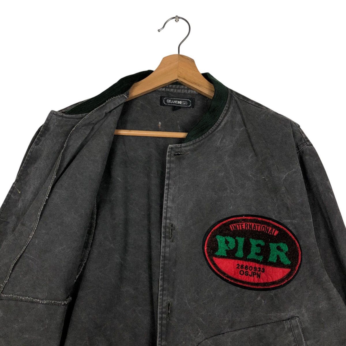 Japanese Brand × Vintage 📌Vintage Chore Bomber Jacket Grandness Big Logo Biker Wear Size US M / EU 48-50 / 2 - 13 Thumbnail
