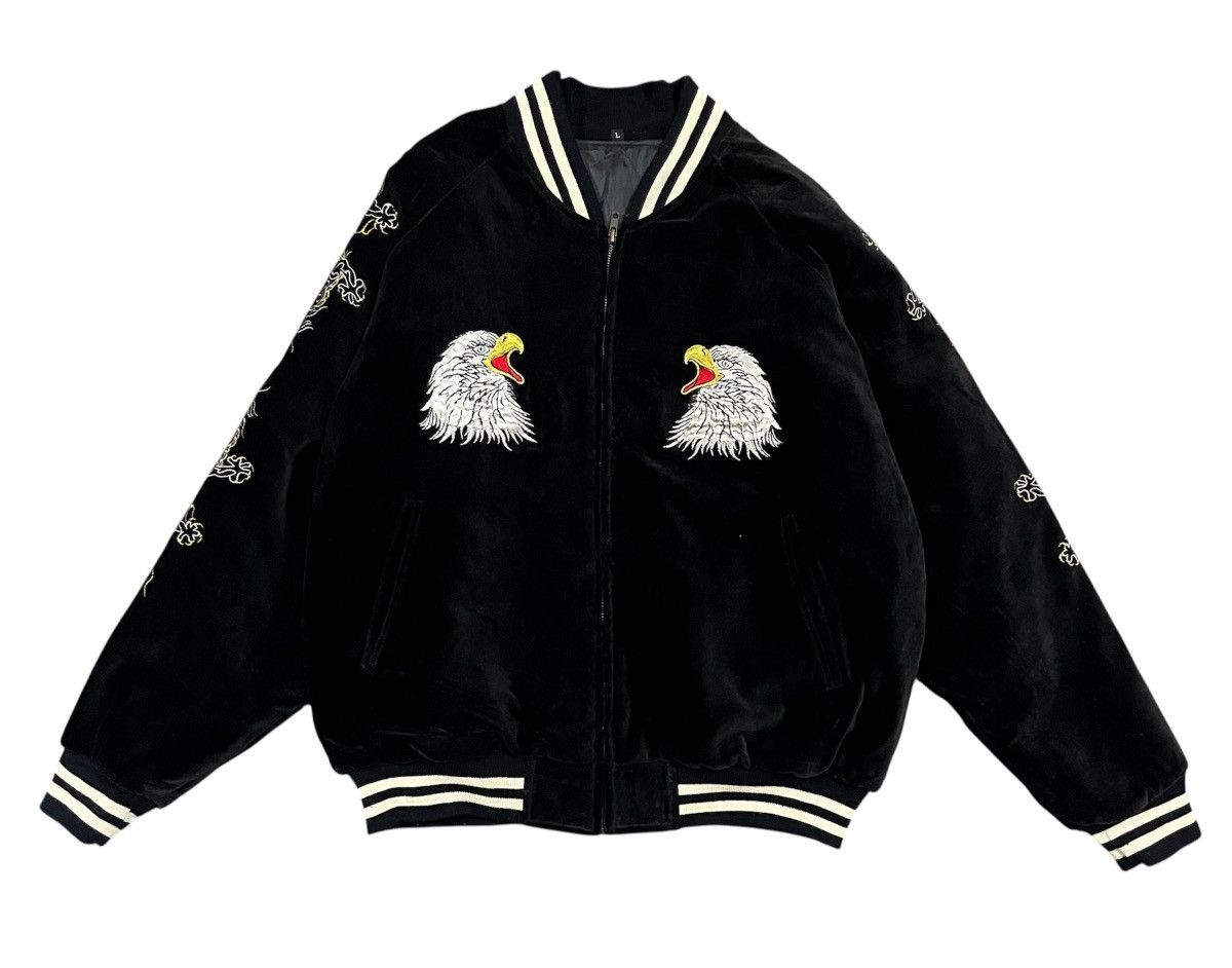 Bomber jacket sukajan japan yokosuka souvenir velvet