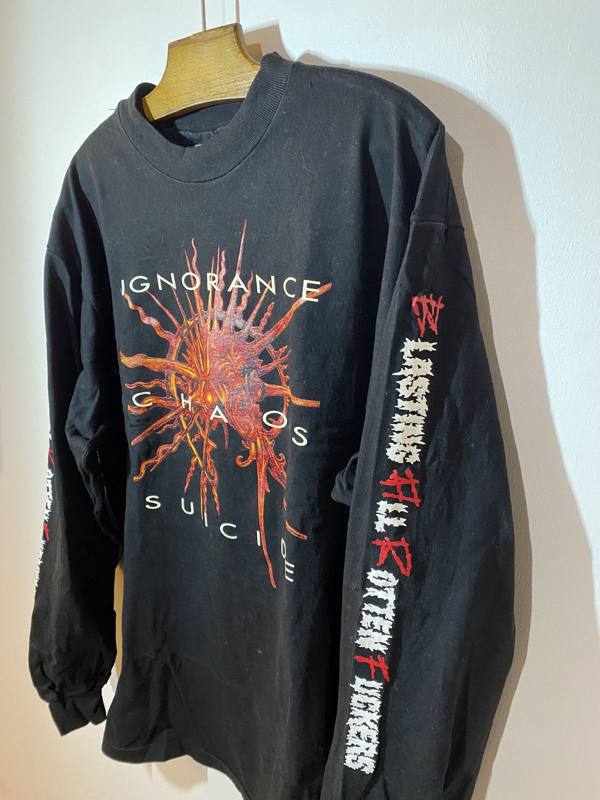 Band Tees × Vintage Vintage B.A.R.F Blast All Rotten F• 90s Longsleeve shirt Size US XL / EU 56 / 4 - 2 Thumbnail