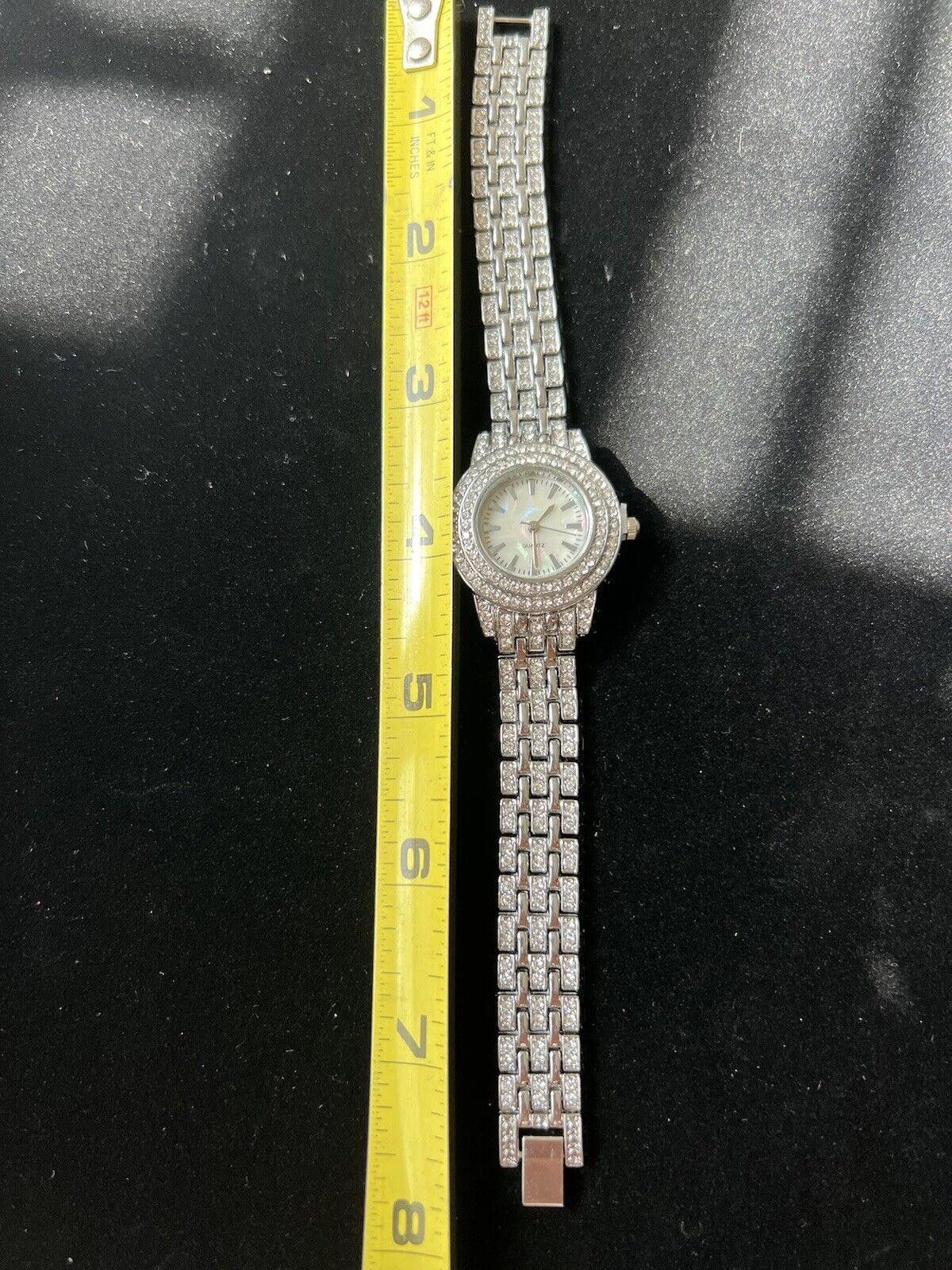 Designer Iced Out Rhinestone Ladies Watch Size ONE SIZE - 3 Thumbnail
