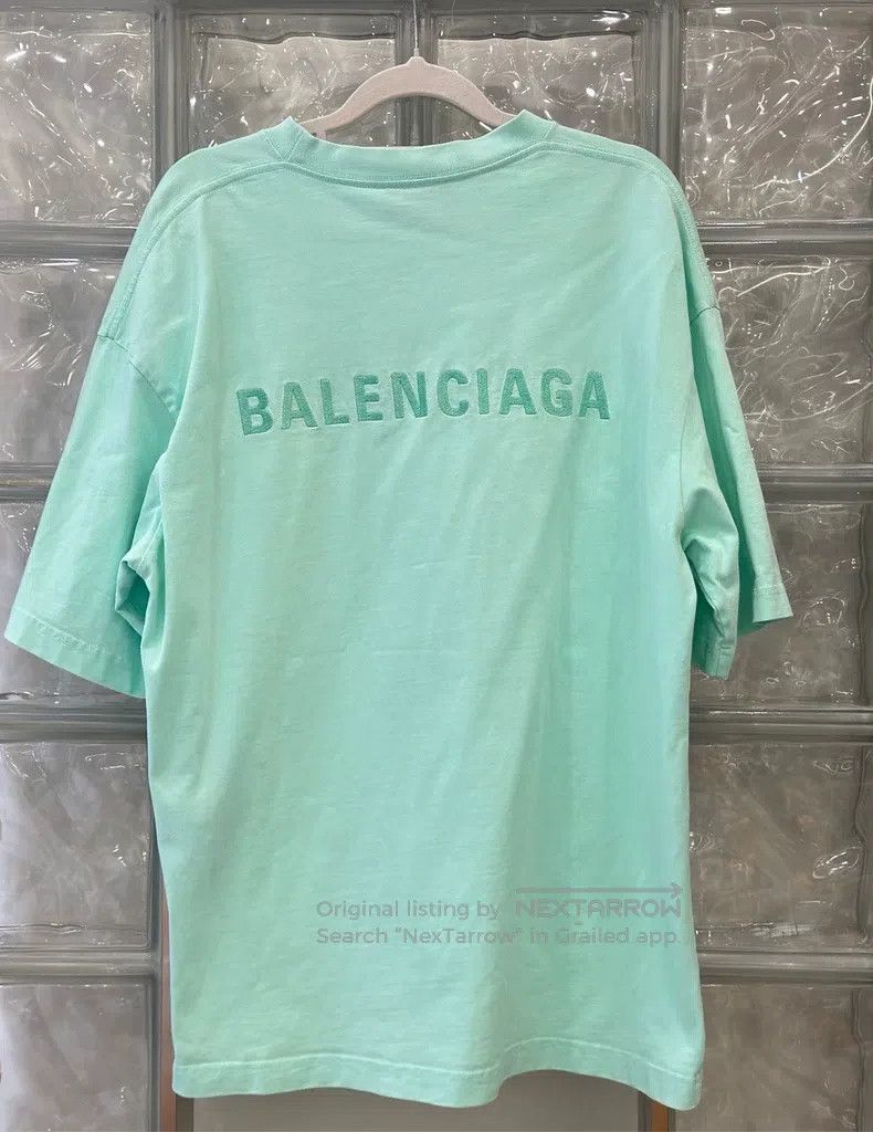 Balenciaga Balenciaga Mint Green Short Sleeve T-Shirt with Front and Size US S / EU 44-46 / 1 - 2 Thumbnail