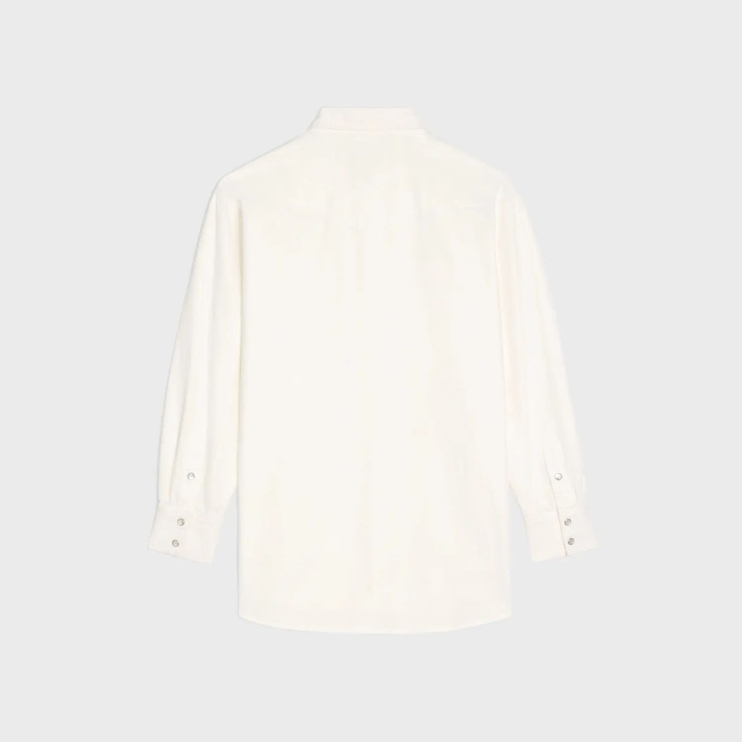 Celine o1bcso1str0824 Western Denim Shirt in White Size US XS / EU 42 / 0 - 2 Thumbnail