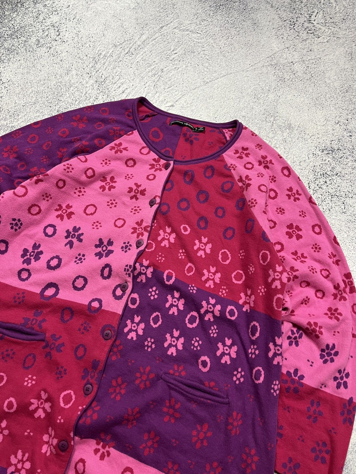 Japanese Brand × Vintage Gudrun Sjoden Flolar Print Iris Cardigan Cotton Dress Size XL / US 12-14 / IT 48-50 - 4 Thumbnail