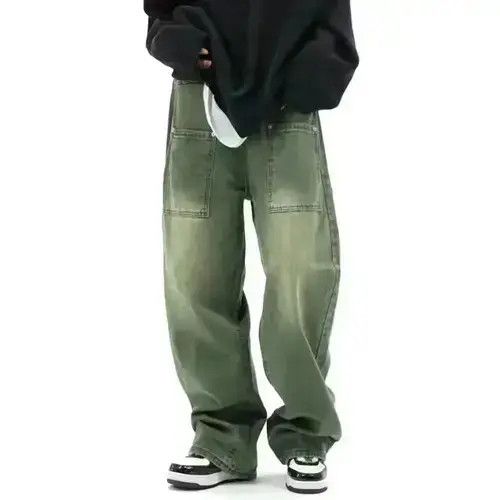 Designer × Jean faded skate hiphop baggy cargo jeans Size US 34 / EU 50 - 3 Thumbnail