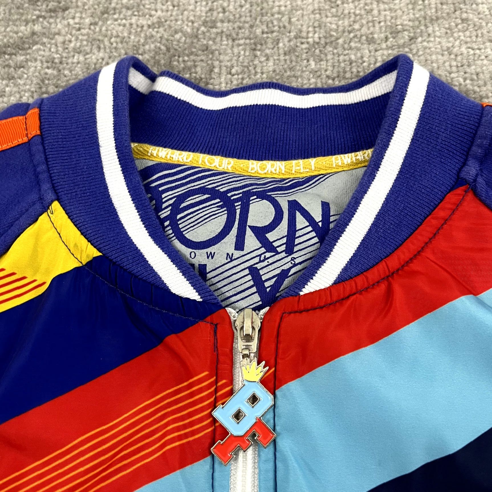 Born BORN FLY Jacket Mens XL Blue 2002 Hip Hop Track Full Zip Retro Y2K Award Tour Size US XL / EU 56 / 4 - 4 Thumbnail