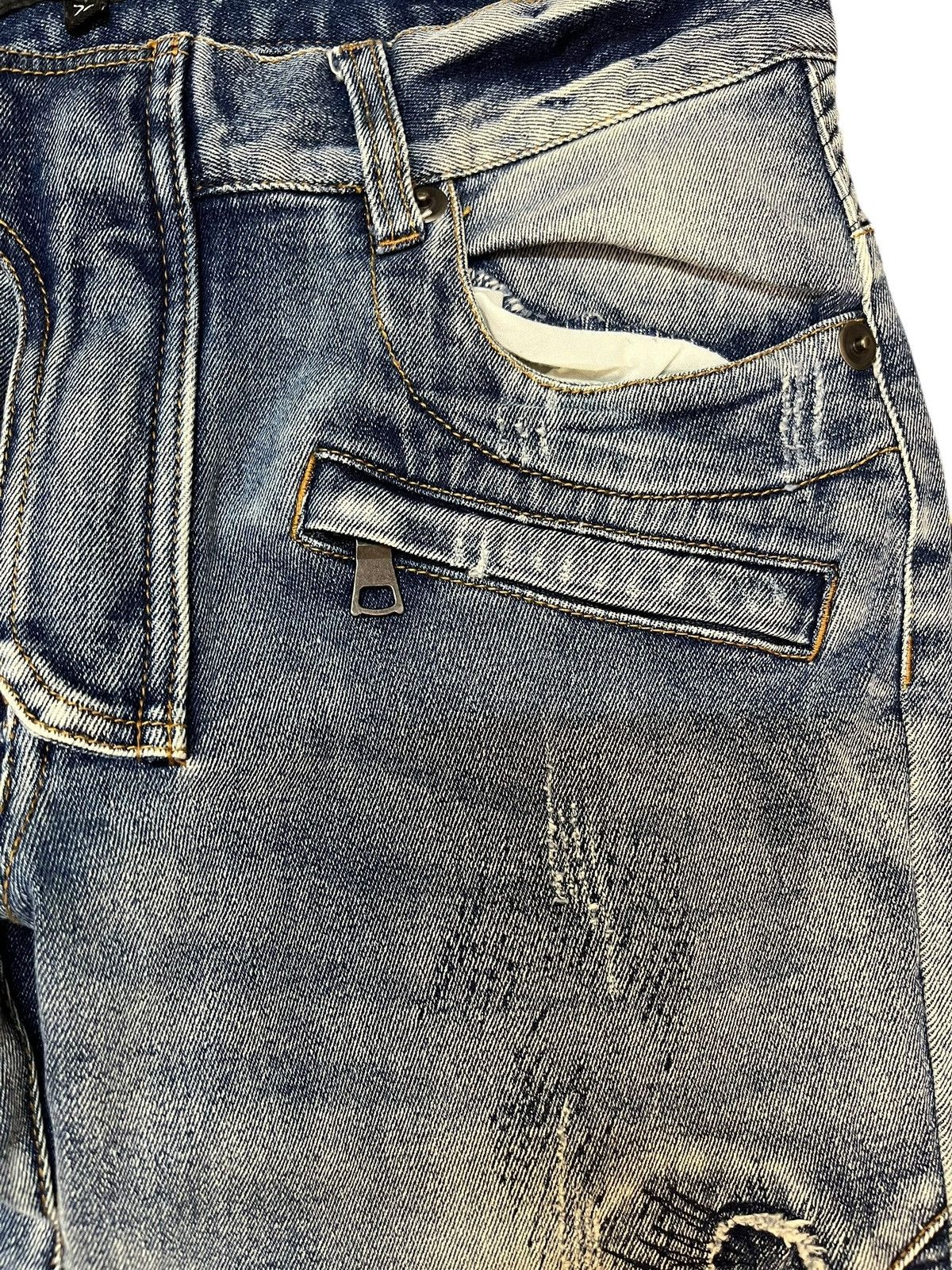 In The Attic × Seditionaries Vintage In The Attic Homme Biker Grunge Punk Ripped Denim Size US 30 / EU 46 - 5 Thumbnail