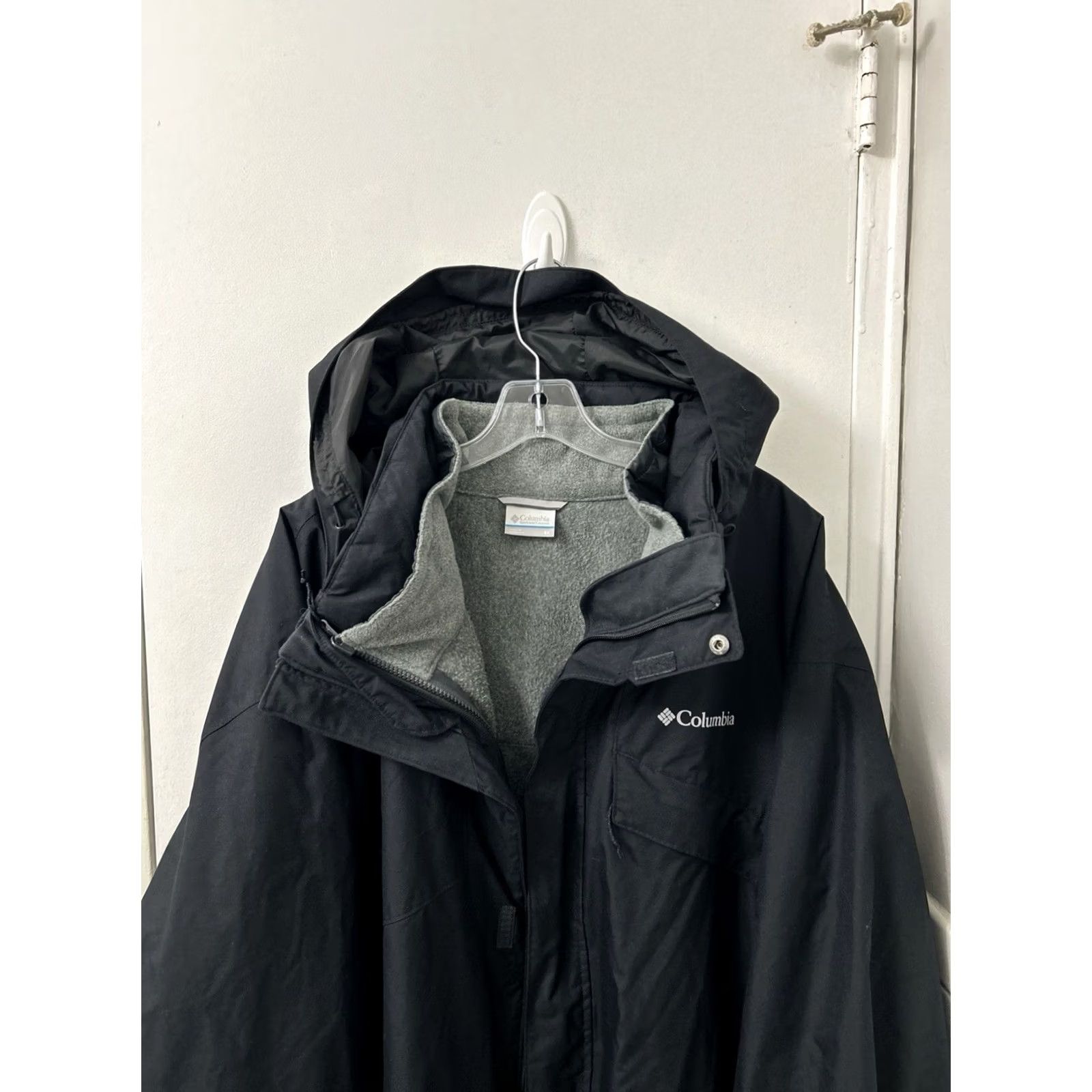 Vintage Columbia Bugaboo Interchange Jacket Mens 5XL Black 3 In 1 Omni-Tech Fleece Parka Rainproof Waterproof Hooded Lined Pockets Size US XXL / EU 58 / 5 - 2 Thumbnail