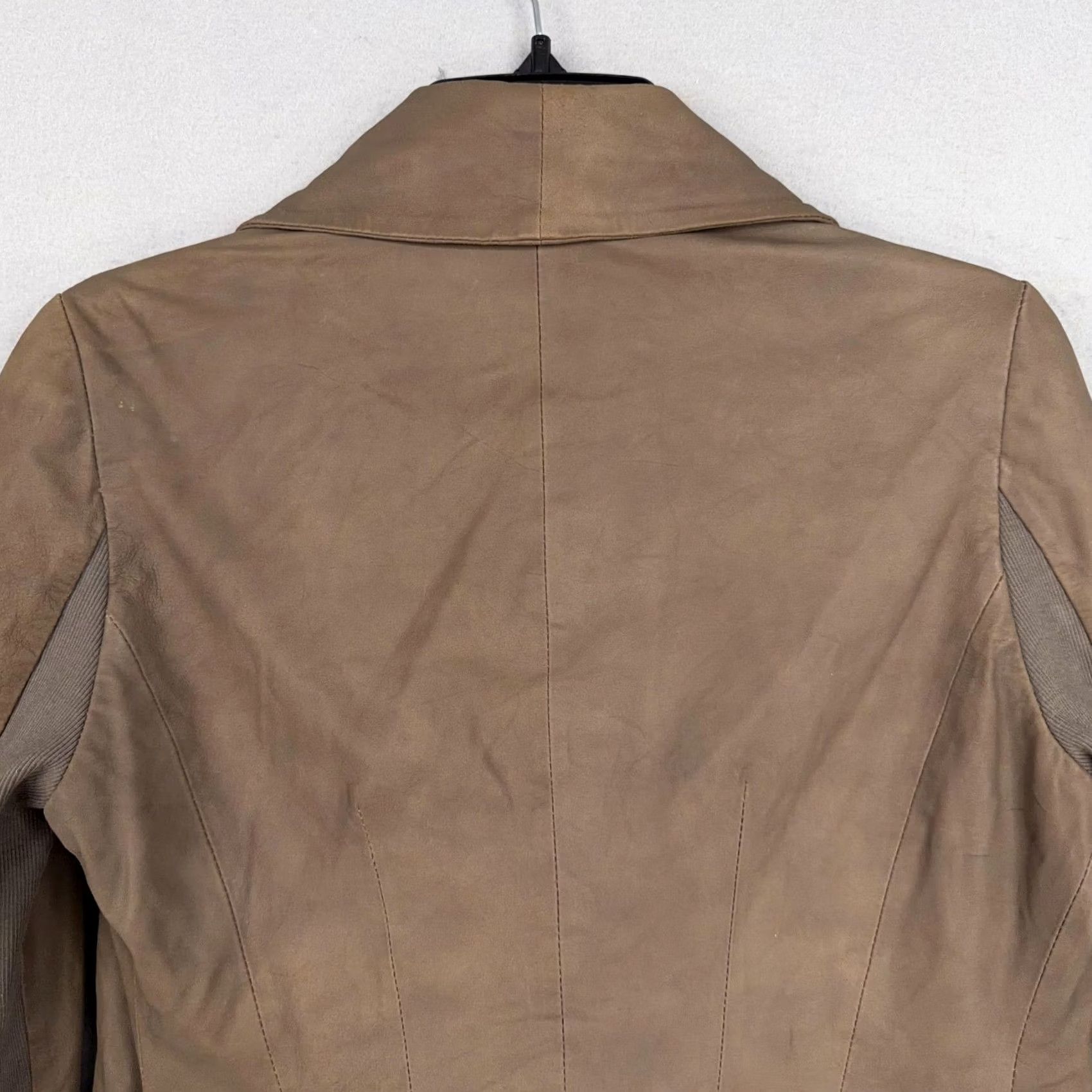 Muubaa Muubaa Jacket Womens 6 Goat Leather Asymmetrical Biker Belted Waterfall Moto Size M / US 6-8 / IT 42-44 - 7 Thumbnail
