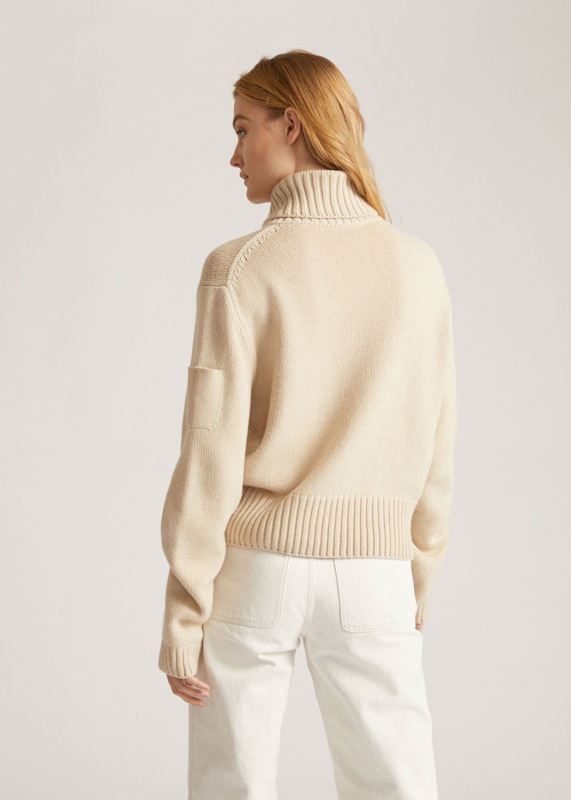 Loro Piana o1srvl11e0125 Plain Knit Cashmere Sweater in Beige Size S / US 4 / IT 40 - 2 Thumbnail