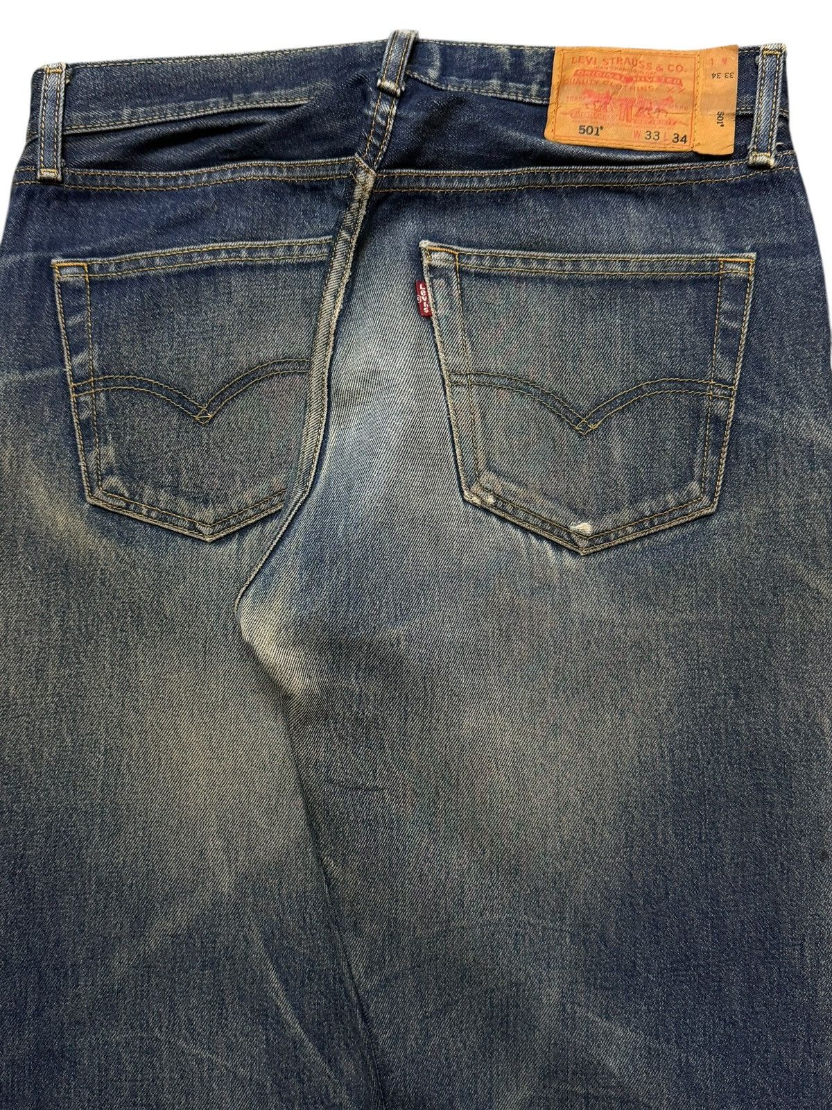 Levi's Vintage Clothing Vintage Y2K Levis 501 Blue Faded Wash Distress Straight Leg Size US 32 / EU 48 - 5 Thumbnail