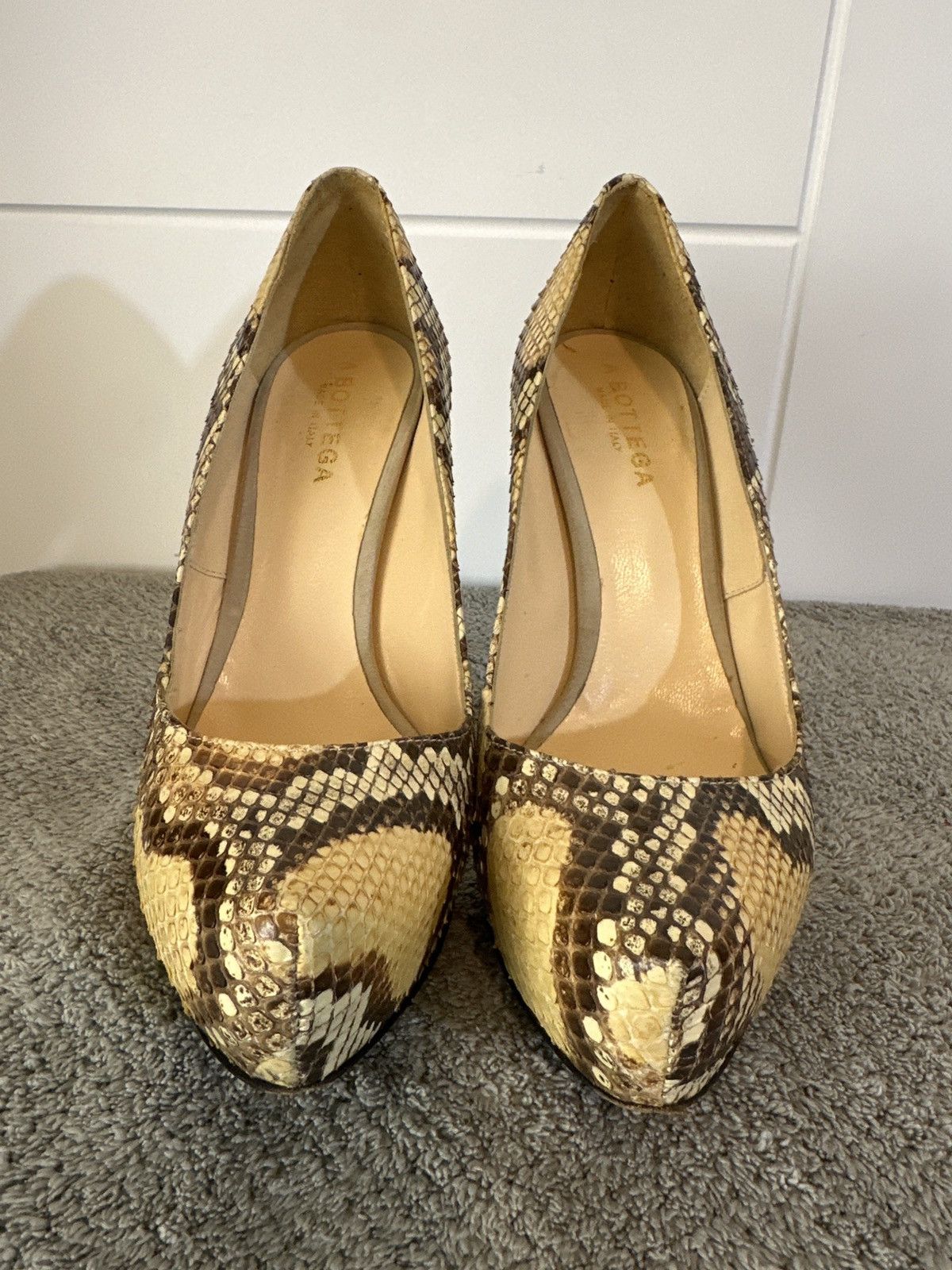 Bottega Veneta Bottega Veneta snakeskin high-heeled pumps Size US 9 / IT 39 - 3 Thumbnail