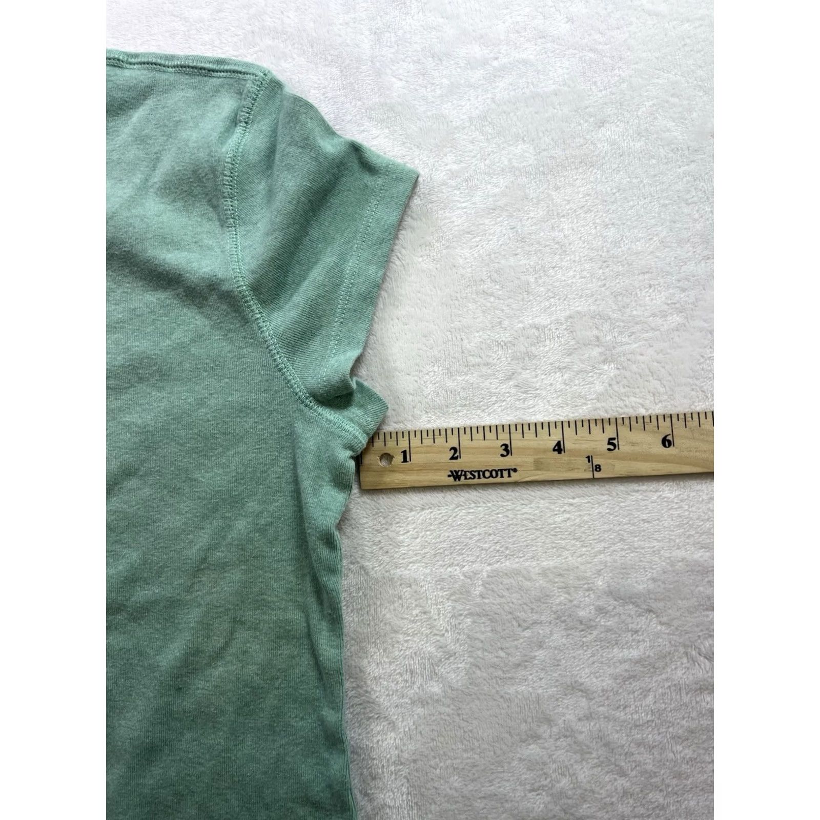 Tommy Hilfiger Tommy Hilfiger Women's Shirt Tee Green Short Sleeve 2XL Knit Cotton Embroidered, Regular Fit, Solid, Casual Sleeve, Machine Washable, Vintage: No Size XXL / US 16-18 / IT 52-54 - 4 Thumbnail