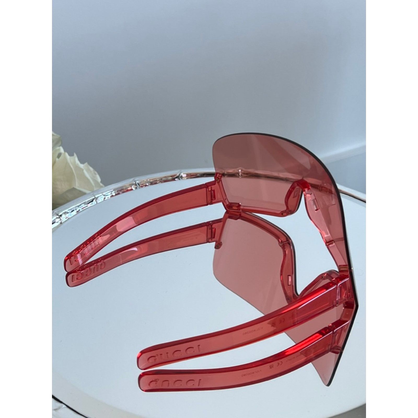 Gucci NEW Gucci GG1631S Red Mask Shield Sunglasses Size ONE SIZE - 8 Thumbnail