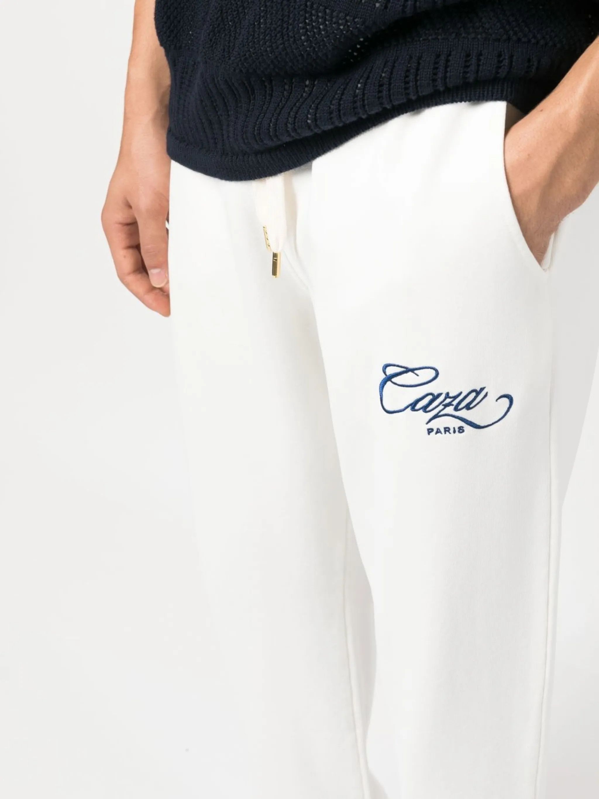 Casablanca White Caza Embroidered Logo Sweatpants Size 30" / US 8 / IT 44 - 4 Thumbnail