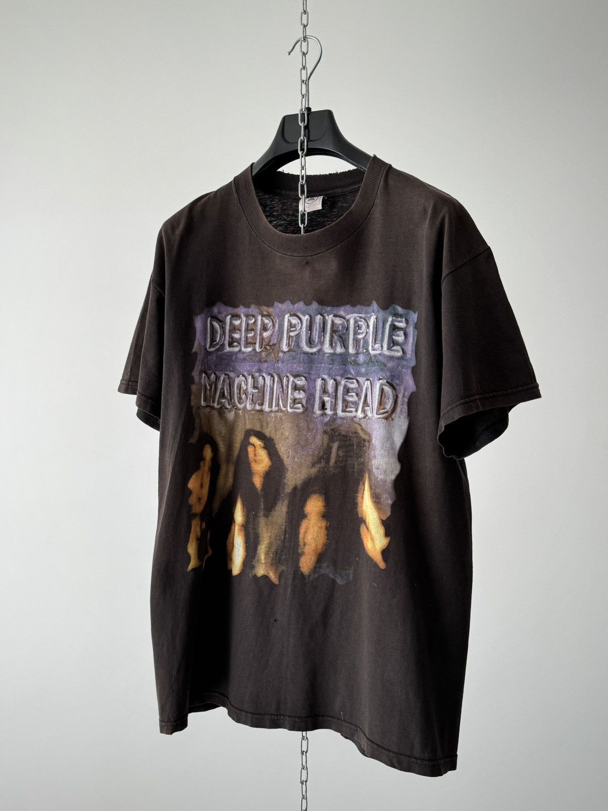 Band Tees Vintage 90s Deep Purple ‘Machine Head’ Faded Thrashed Tee Size US L / EU 52-54 / 3 - 2 Thumbnail