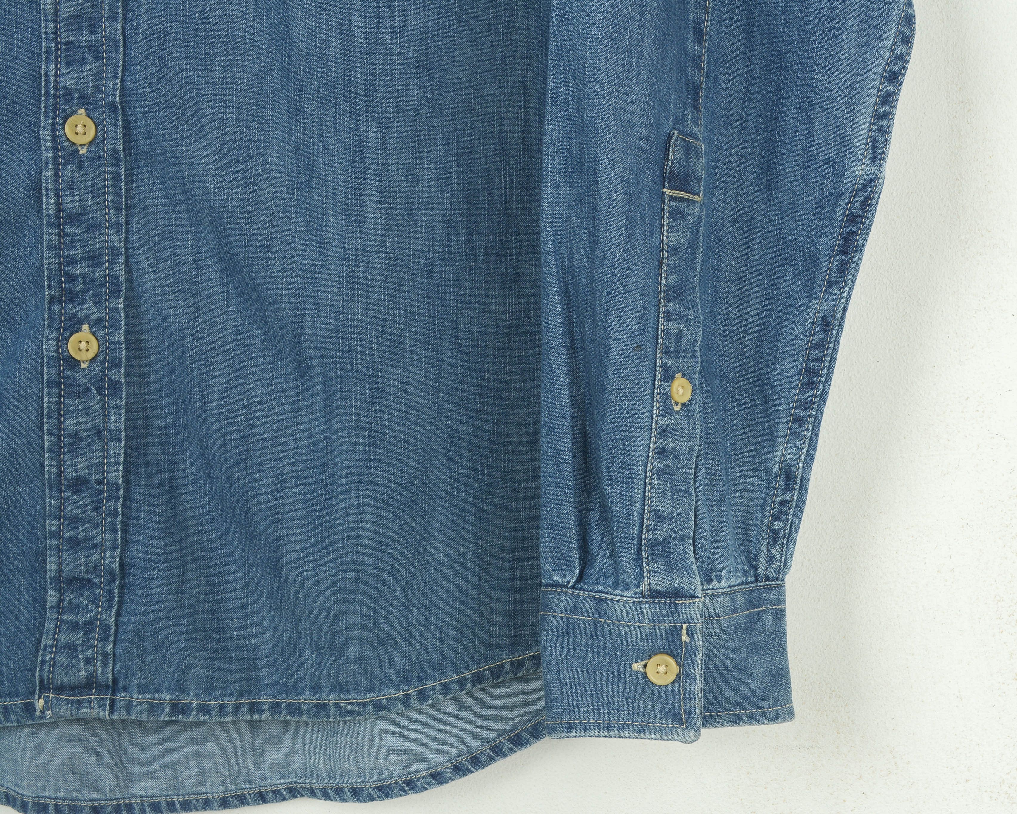 Asos ASOS Casual Denim Shirt M Jean Long Sleeve Button Up Size US M / EU 48-50 / 2 - 4 Thumbnail