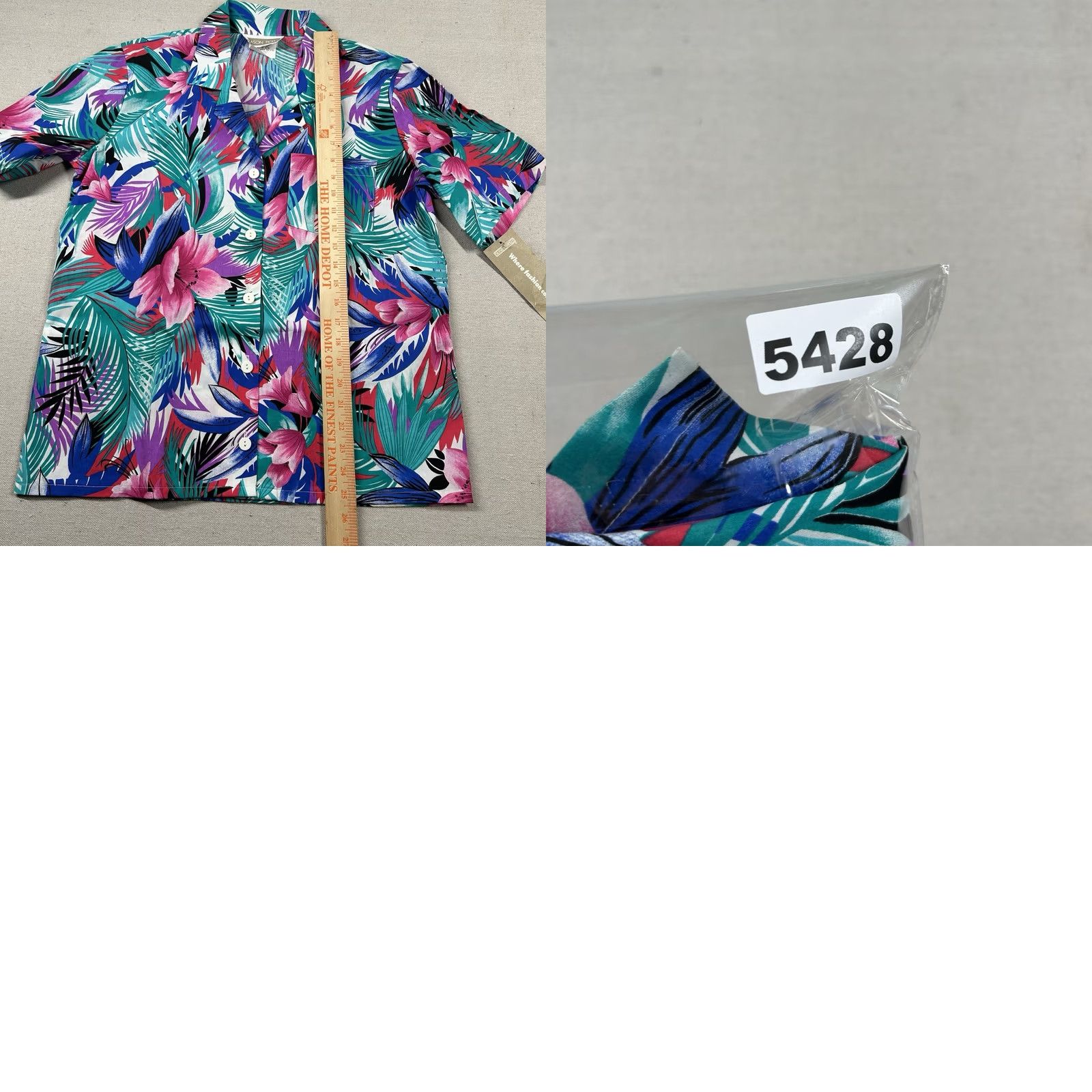 ALOHAS VINTAGE Season Ticket Shirt Women M Hawaiian Aloha Tiki Floral Tropical 80s USA Size M / US 6-8 / IT 42-44 - 8 Thumbnail