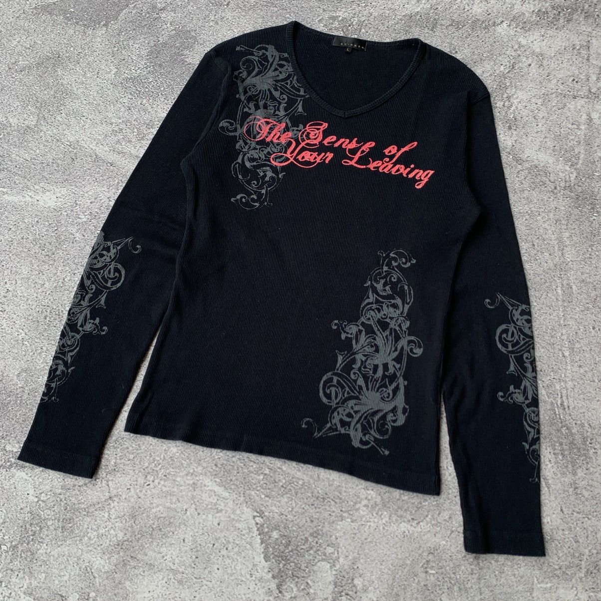If Six Was Nine × Japanese Brand × Le Grande Bleu (L.G.B.) Y2k Spinash Tribal Poem Longsleeve Tee Size US M / EU 48-50 / 2 - 2 Thumbnail