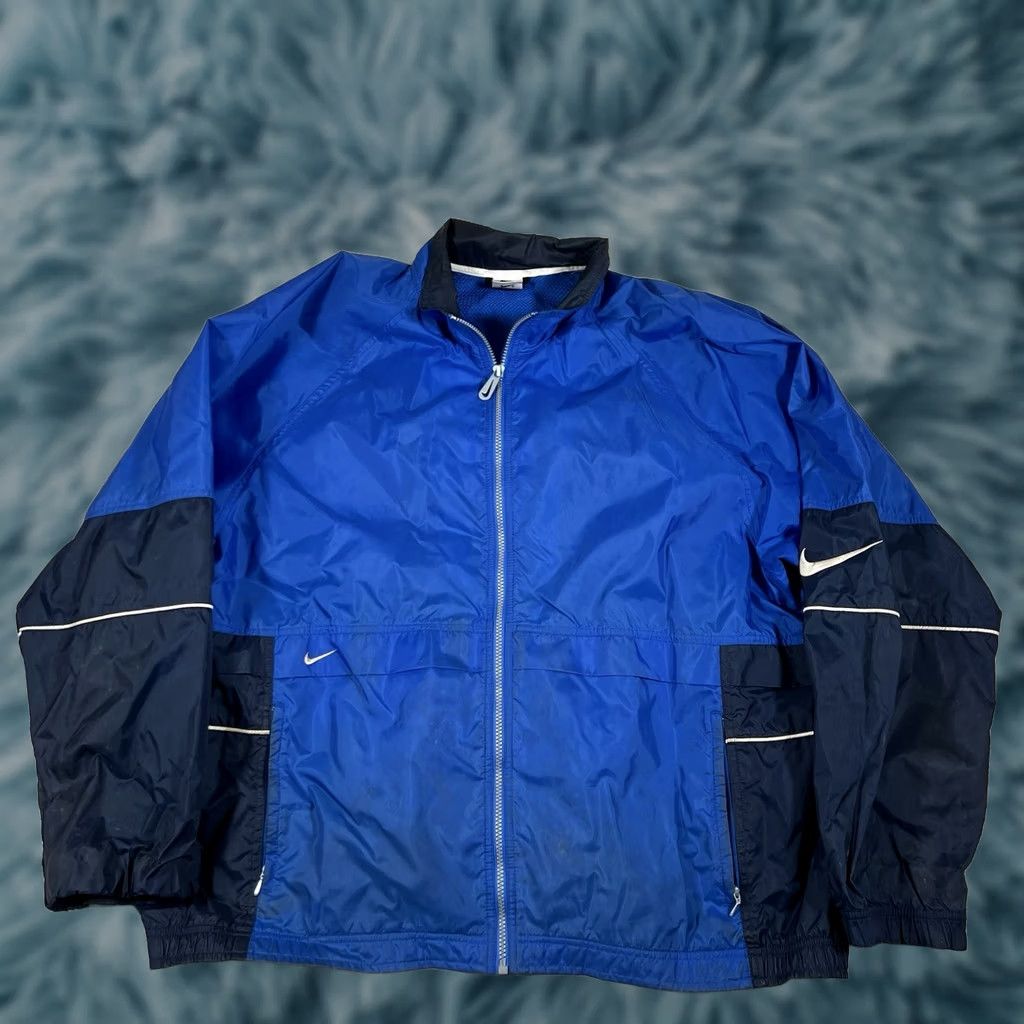 Nike VINTAGE Nike Jacket Mens XL Blue 90s Windbreaker Nylon Lightweight Track Size US XL / EU 56 / 4 - 1 Thumbnail