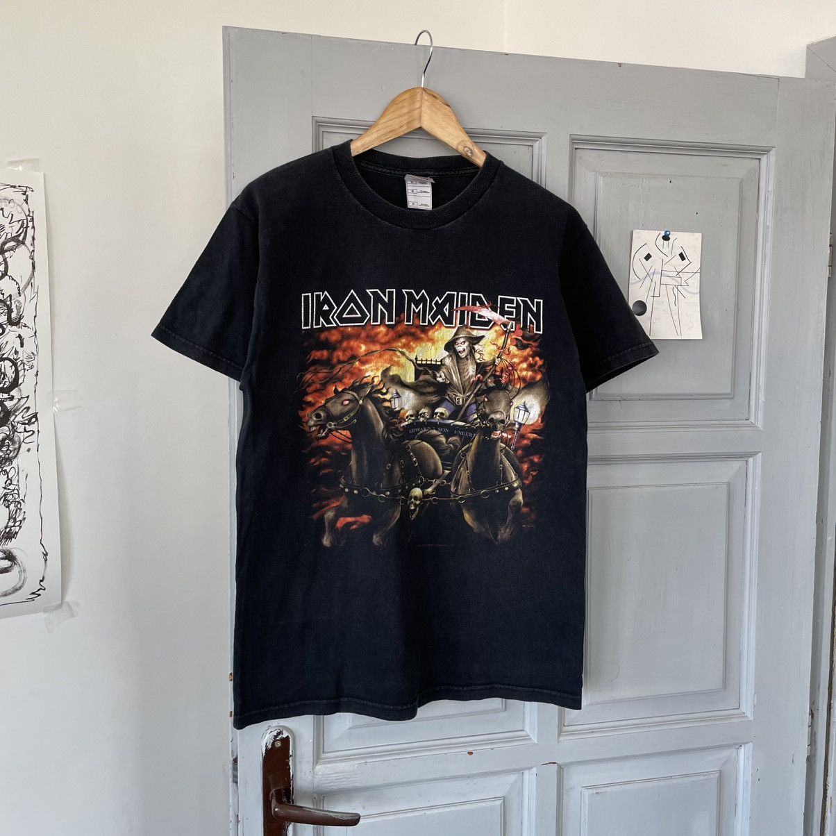 Iron Maiden × Vintage RARE Vintage Iron Maiden Death On The Road 2005 T-shirt Size US M / EU 48-50 / 2 - 3 Thumbnail