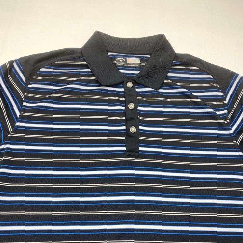Callaway Callaway Polo Shirt Callaway Opti Dri Polo Shirt Men's XL Striped Black Gray Blue Golf 8578 Size US XL / EU 56 / 4 - 3 Thumbnail