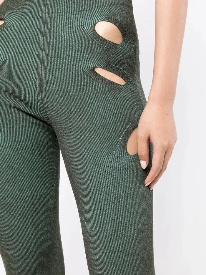 Dion Lee o1mle0325 Lock Slit Pant in Shadow Green Size 22" - 5 Thumbnail