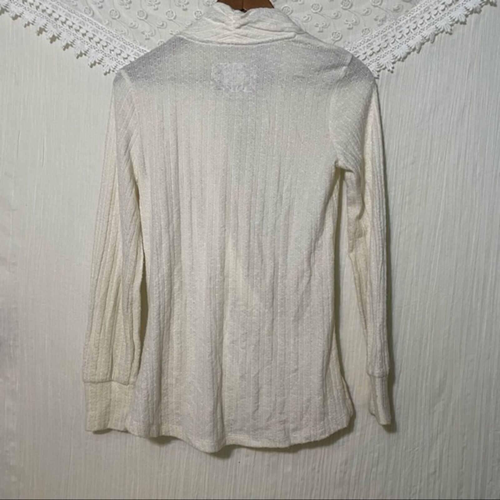 Anthropologie Maeve by Anthropologie Top Womens XS Rafaela Hacci Cream Size XS / US 0-2 / IT 36-38 - 8 Thumbnail