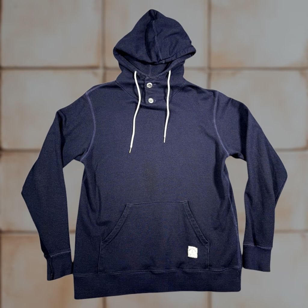 Vintage Iron and Resin Sweater Shirt Adult MEDIUM Blue Pullover Hooded Sweatshirt USA Size US M / EU 48-50 / 2 - 1 Thumbnail