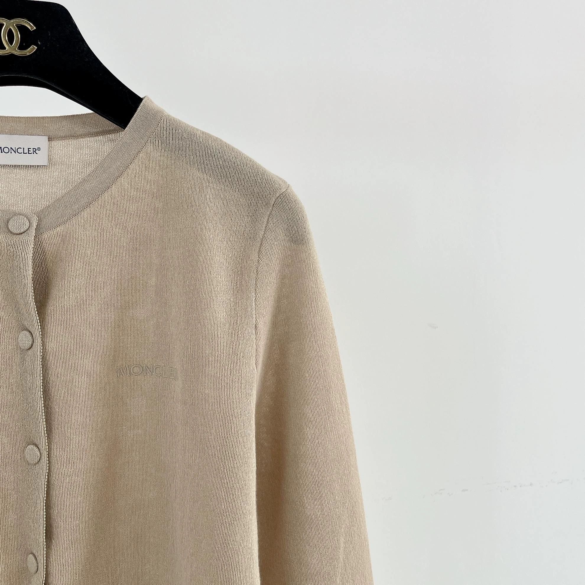 Moncler Moncler Khaki Knit Cardigan XS 6459 Size XS / US 0-2 / IT 36-38 - 3 Thumbnail