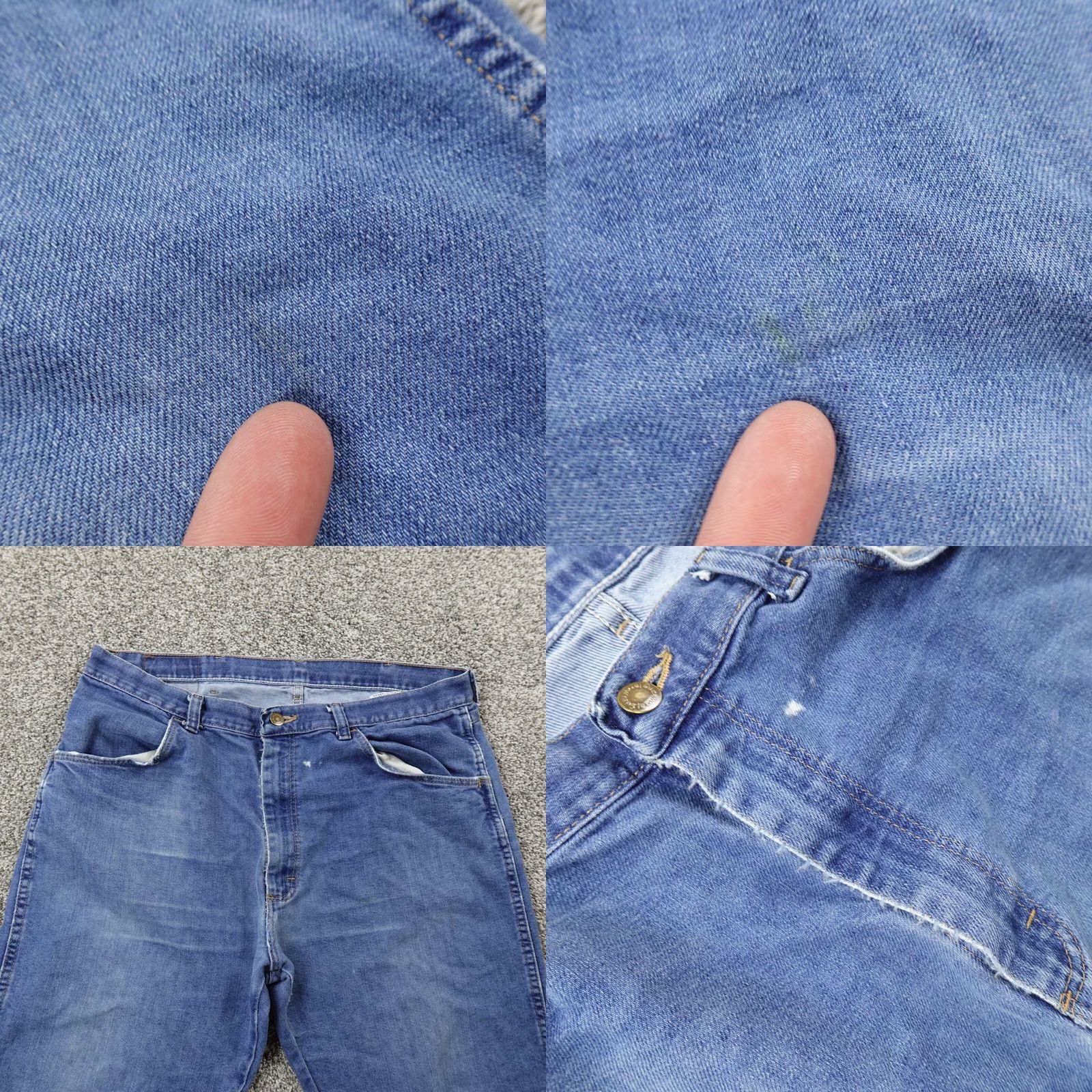 Wrangler Wrangler Jeans Mens 36X30 Dark Blue Denim Western Cowboy Rodeo Fade Grunge Jeans Mens Regular 36 Blue 5-Pocket Wrangler Mens Jeans Size US 36 / EU 52 - 8 Thumbnail