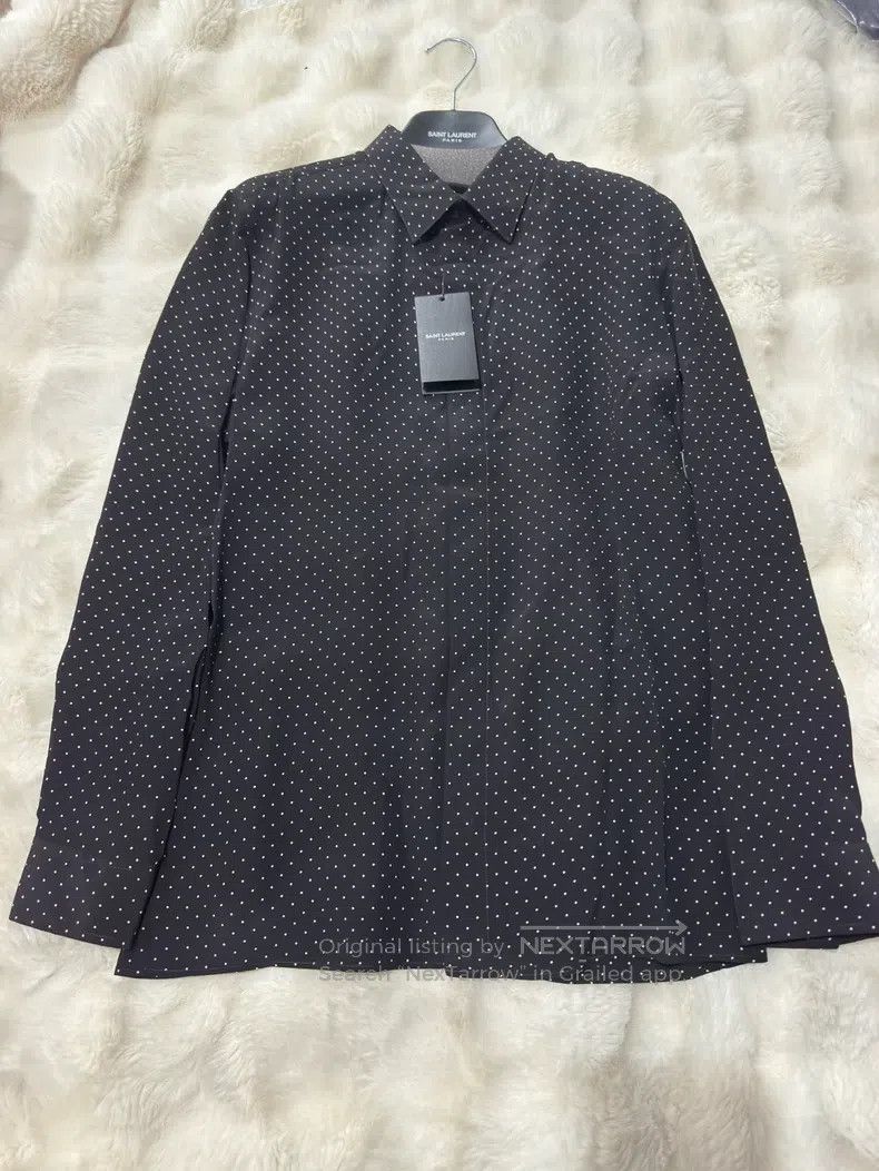 Saint Laurent Paris Saint Laurent Paris size 37 Silk Polka Dot Shirt Size US S / EU 44-46 / 1 - 1 Thumbnail