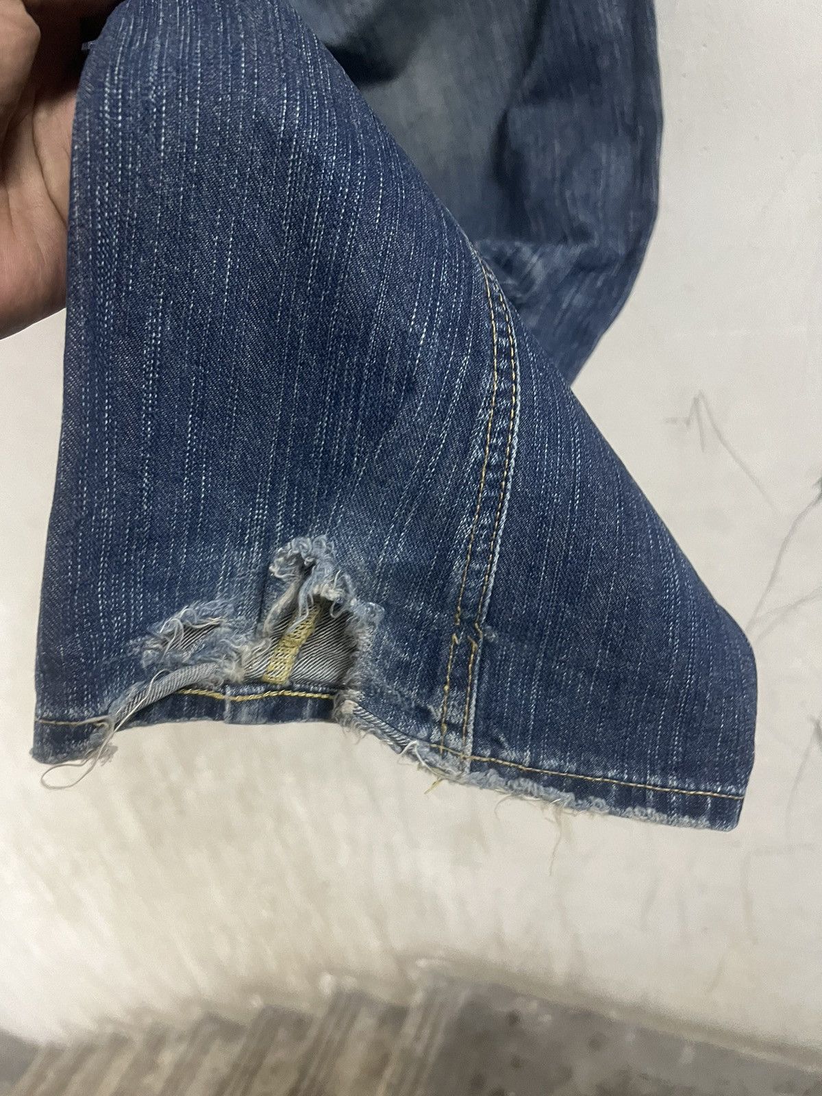 Japanese Brand × Vintage FLARED🔥VINTAGE LEE DISTRESSED DENIM TWIST PANT Size US 35 - 11 Thumbnail
