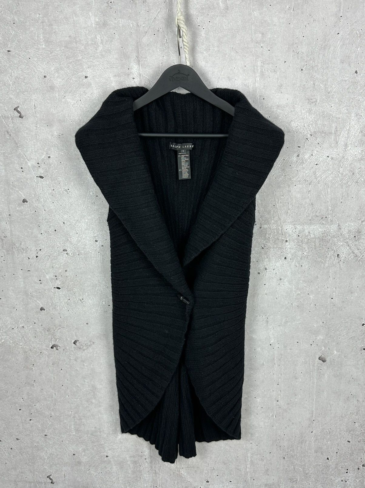 Ralph Lauren Black Label × Vintage Ralph Lauren Black Label Wool Knit Poncho Cardigan Size S / US 4 / IT 40 - 1 Thumbnail