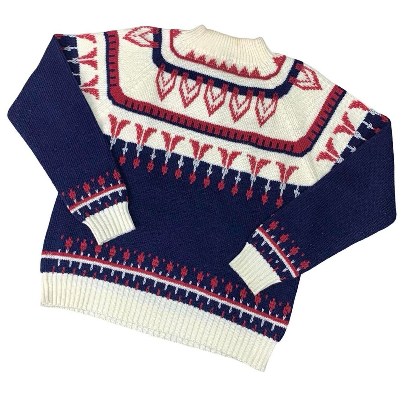Vintage Vintage 80s Knit JCPenney Winter Turtleneck Sweater Size M / US 6-8 / IT 42-44 - 3 Thumbnail
