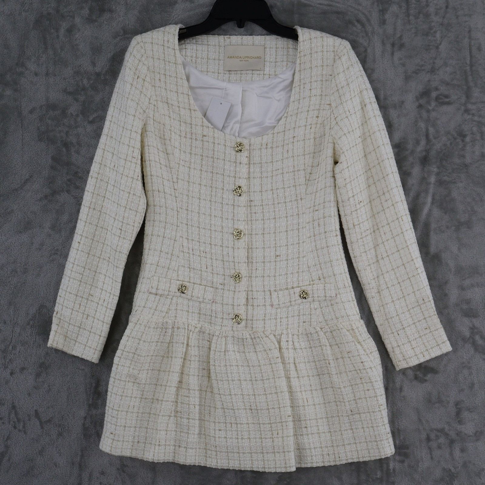 Amanda Uprichard Amanda Uprichard Fallon Mini Dress Women S White Wool Blend Size S / US 4 / IT 40 - 1 Thumbnail