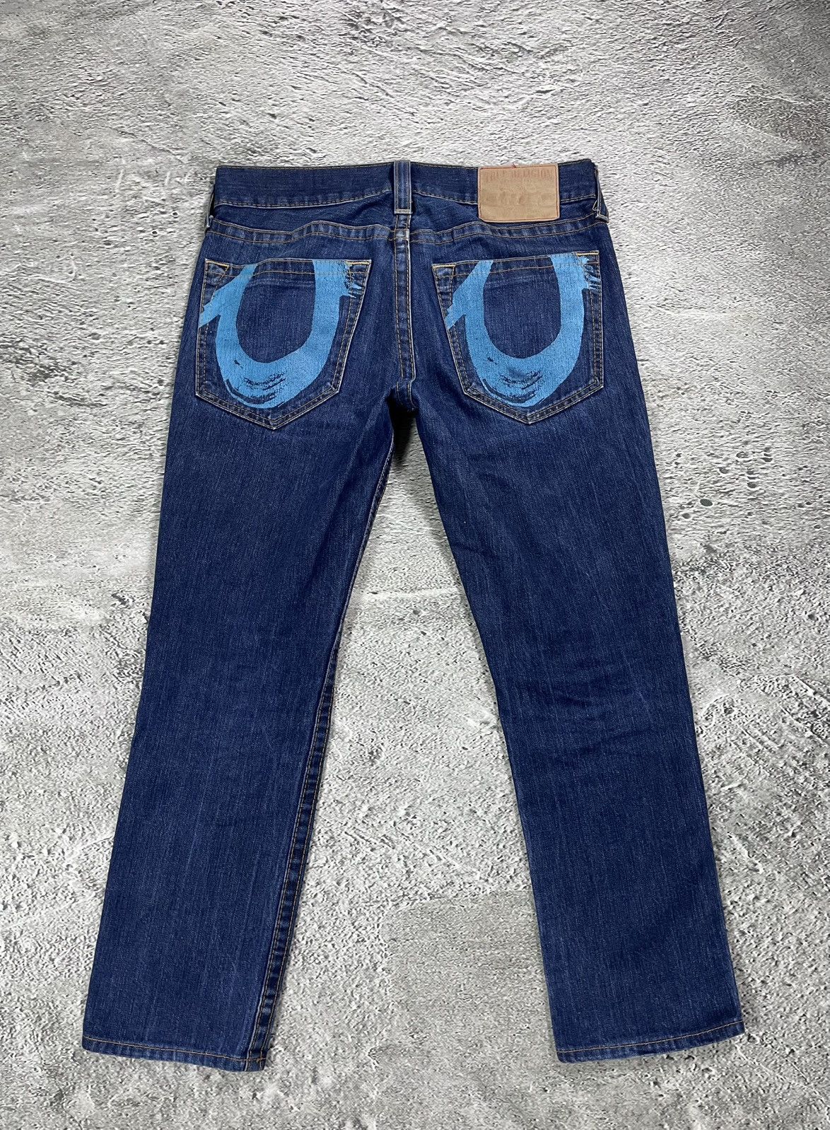 True Religion True Religion vintage blue jeans big logo painted Size US 36 / EU 52 - 1 Thumbnail