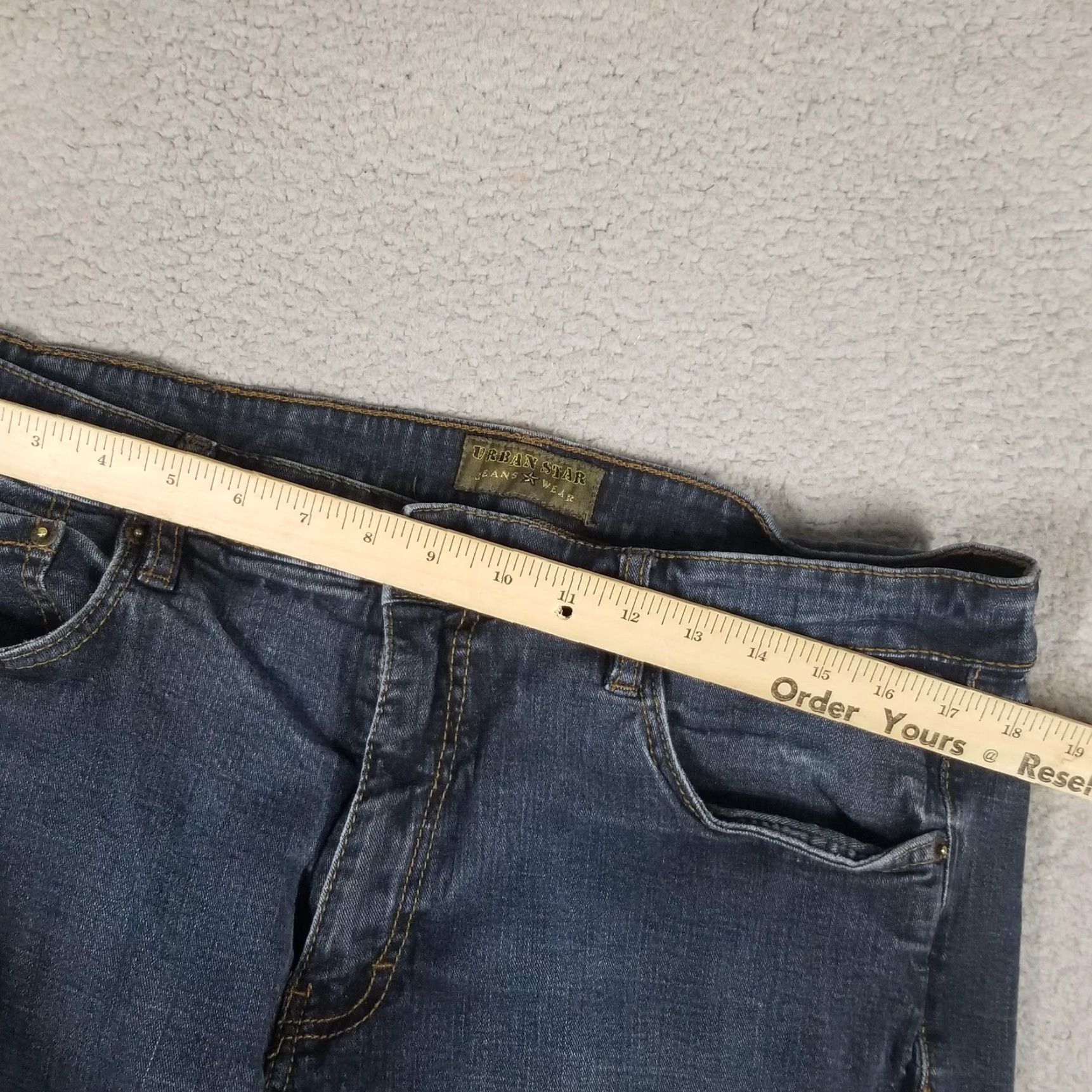 Vintage Urbanstar Jeans Mens 36x34 Blue Denim Straight Leg Stretch 5 Pocket 610594 Size US 36 / EU 52 - 3 Thumbnail