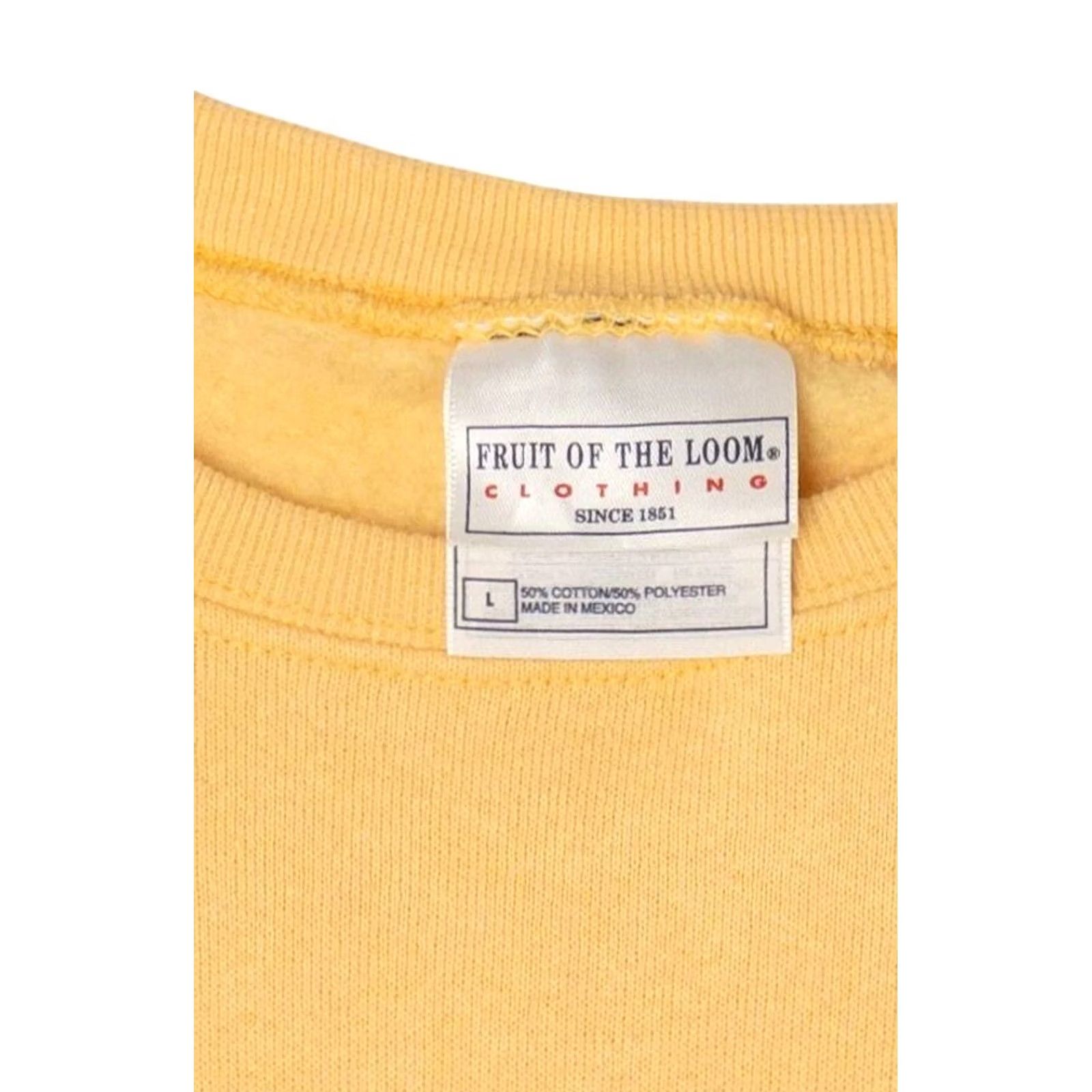 Fruit Of The Loom Vintage Fruit of the Loom Yellow "Cattitude" Bad Cats Sweatshirt Large, Long Sleeve, Cotton / Polyester, Mexico, Regular, Good Women? Mens? (adapted) Size US L / EU 52-54 / 3 - 3 Thumbnail
