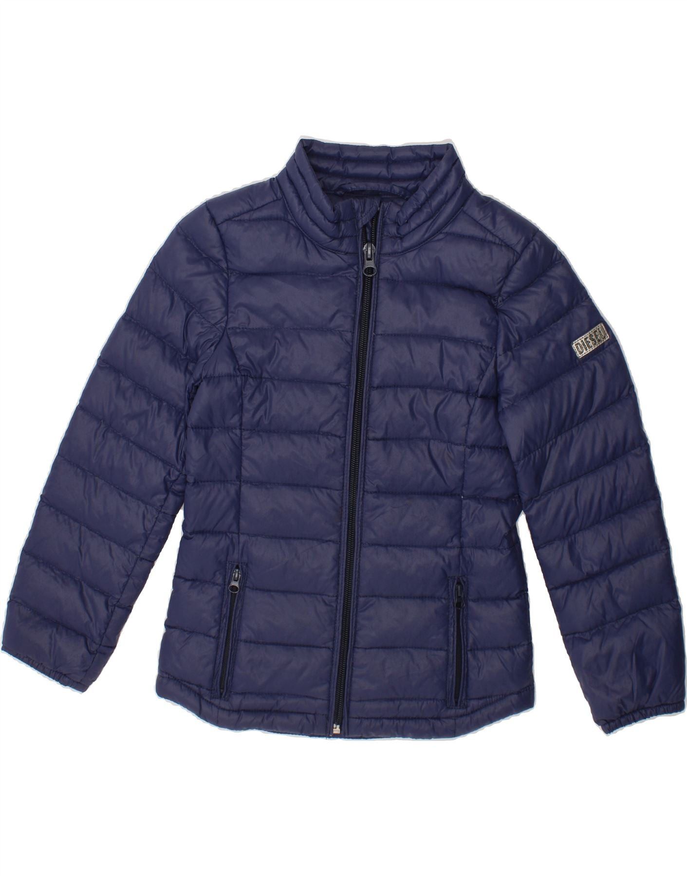 Diesel Baby Girls Padded Jacket 18-24 Months 2XS Navy Blue Nylon Size XXL / US 16-18 / IT 52-54 - 1 Thumbnail