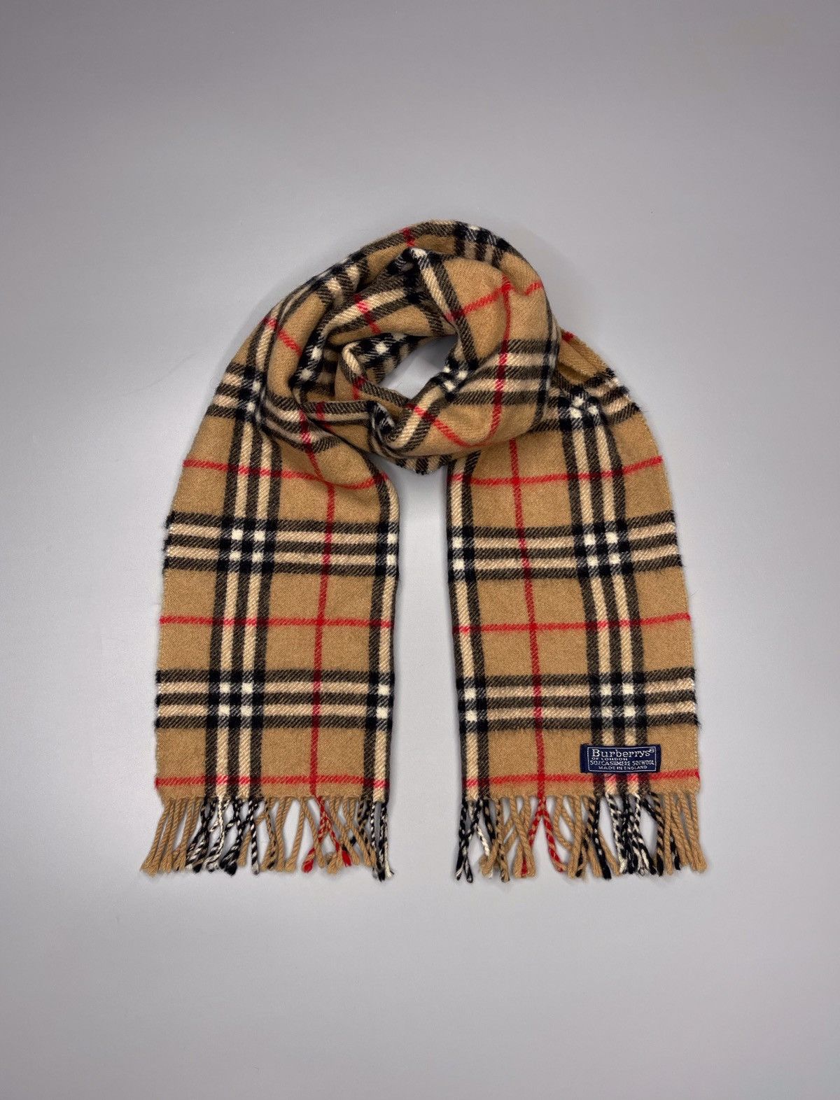 Burberry × Vintage Vintage Burberry Cashmere/Wool Scarf Nova Check Size ONE SIZE - 1 Thumbnail