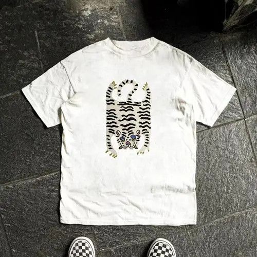 VIBE White retro tiger print t-shirt Size US M / EU 48-50 / 2 - 3 Thumbnail