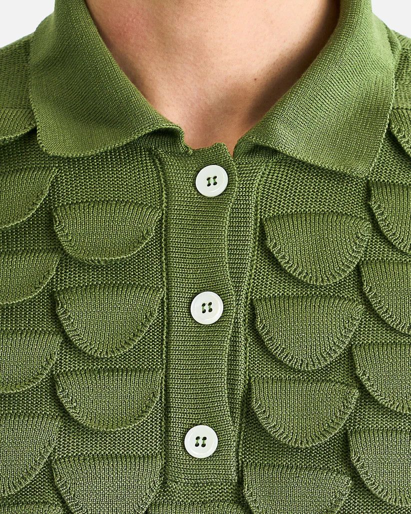 Namacheko o1s1v1r1oon0825 Bird Feather Polo in Green Size US S / EU 44-46 / 1 - 5 Thumbnail